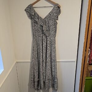 Elegant Black and White Women's Dress